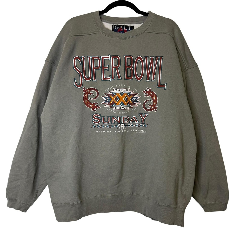 Vintage Superbowl XXX Sweatshirt Mens XL 90s NFL Football Arizona Galt Sand